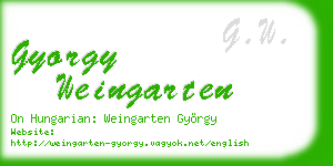 gyorgy weingarten business card
